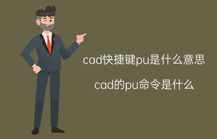 cad快捷键pu是什么意思 cad的pu命令是什么？